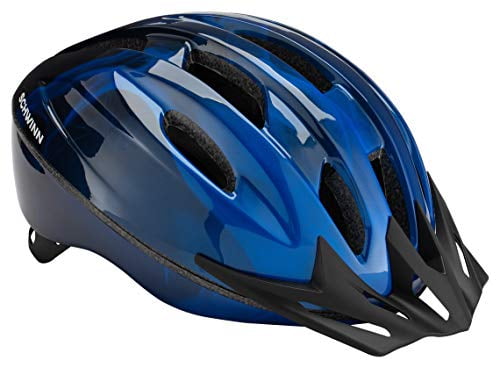 Schwinn Intercept Adult Bicycle Helmet with Removable Visor ages 14+ Blue 