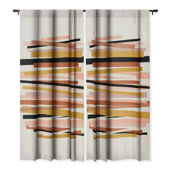 Society6 Gale Switzer Linear Stack Single Panel Room Darkening Window Curtain 50" x 84"