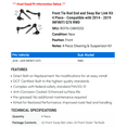 thumbnail image 2 of Front Tie Rod End and Sway Bar Link Kit 4 Piece - Compatible with 2014 - 2019 INFINITI Q70 RWD 2015 2016 2017 2018, 2 of 2