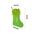 thumbnail image 3 of Christmas Decorations Indoor Outdoor, Christmas Holiday Supplies Christmas Socks Gifts Socks Venue Decoration Large Knitted Green Hairy Christmas Alphabet Socks, on Sale Clearance!, 3 of 6