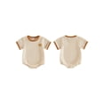 thumbnail image 2 of BemeyourBBs Newborn Baby Boy Summer Clothes Infant Baby Boys Mothers Day Outfit Bubble Romper Mama's Boy Letters Crew Neck Short Sleeve Bear Embroidery Waffle Knit Bodysuit Jumpsuit, 2 of 9