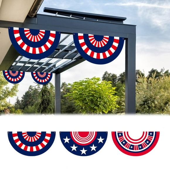 Big Savings! Patriotic Half Round Flag Decor, Star Spangled Flag Decoration for Independence Day, Outdoor or Indoor Patriotic Party Banner, American Flag Decor Sales Today Clearance!