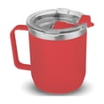 thumbnail image 1 of Vaccum Insulated Stainless Steel Coffee Mug With Handle - Red, 350ml | Premium Clear Cap Mug With Lid Flip Top - Leakproof Travel Coffee Mugs, Tea Cup | Easy To Clean, Freezer Safe, Non-slip, 1 of 5