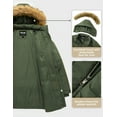 thumbnail image 6 of Soularge Women's Plus Size Winter Coat Warm Puffer Jacket Windproof Hooded Winter Jacket Dark Green 1X, 6 of 8
