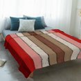 thumbnail image 4 of Red Pink Blanket Soft Cozy Warm Throw Blanket for Couch, Plush Fuzzy Flannel Fleece Blankets for Sofa, Farmhouse Wood Grain Vintage Brown Striped Bed Blankets Lightweight Gifts for Women, 32"x48", 4 of 9