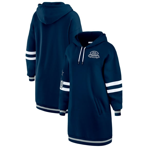 Women's WEAR by Erin Andrews Navy Dallas Cowboys Hoodie Dress