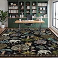 thumbnail image 3 of Outdoor Rugs 8x10, Yamaziot Tropical Patio Rug Area Rugs for Living Room Faux Jute Rug, Jungle Animal Print Bedroom Accent Carpet Indoor Outdoor Rugs, 3 of 9