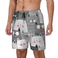 thumbnail image 1 of Balery Cats Group Bañador para hombre, shorts de playa de secado rápido con entrepierna y forro de compresión-Medium, 1 of 6