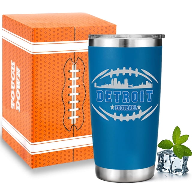 Vaso aislante para fútbol Detroit Drinking Cup Gyothrig de 20 onzas