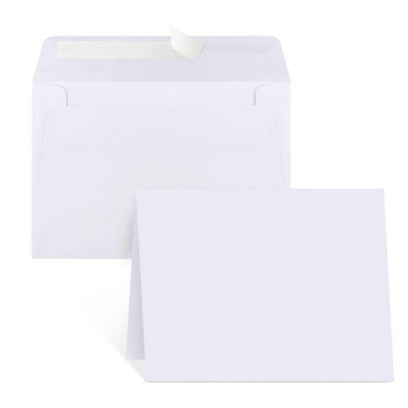 WHAMVOX 50 Pcs Post Card Envelope Wedding Invite Envelopes Bride White