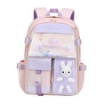 thumbnail image 2 of Mochila para niños con múltiples bolsillos, bolsos de mochila, correa de hombro ajustable duradera Rosa, 2 of 8