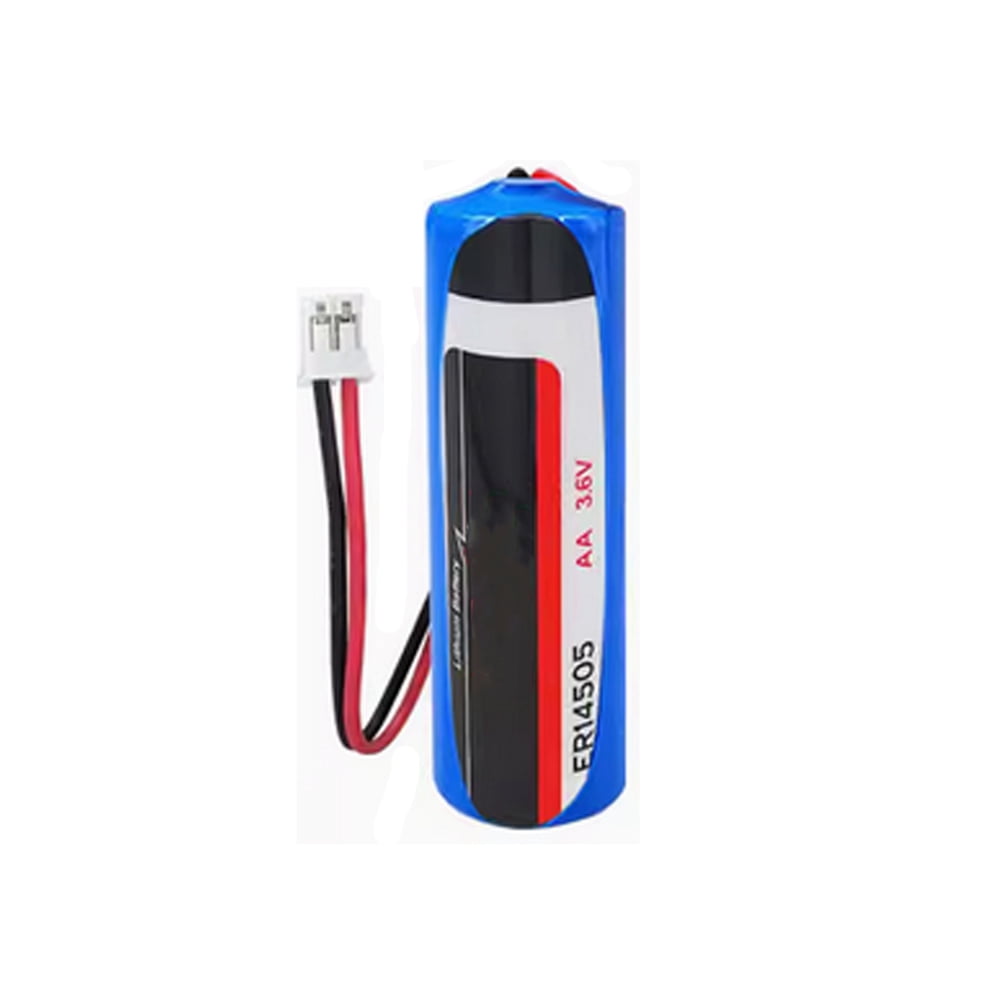 2-Pack AA Lithium Battery ER14505 3.6V 2700mAh Non-rechargeable with 2.0 White Plug for PLC CNC System