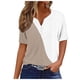 thumbnail image 1 of Camisetas Casuales de Mujer con Cuello en V Camiseta de Color Sólido, Manga Corta Casual Top para el Uso Diario, 1 of 4