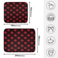 thumbnail image 2 of Ryvnso Red Checkered Black Dish Drying Mat for Kitchen Countertop 18x24 Large Dish Pad Drainer Rack Dish Sink Mats, 2 of 7