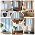 thumbnail image 6 of Ships Next Day Canvas Wall Art 10"x10", Sky Blue White Wood Framed Canvas Print Painting, Gradient Vertical Stripes Minimalist Ready to Hang Small Picture Wall Decor for Home Kitchen Nursery Office, 6 of 9