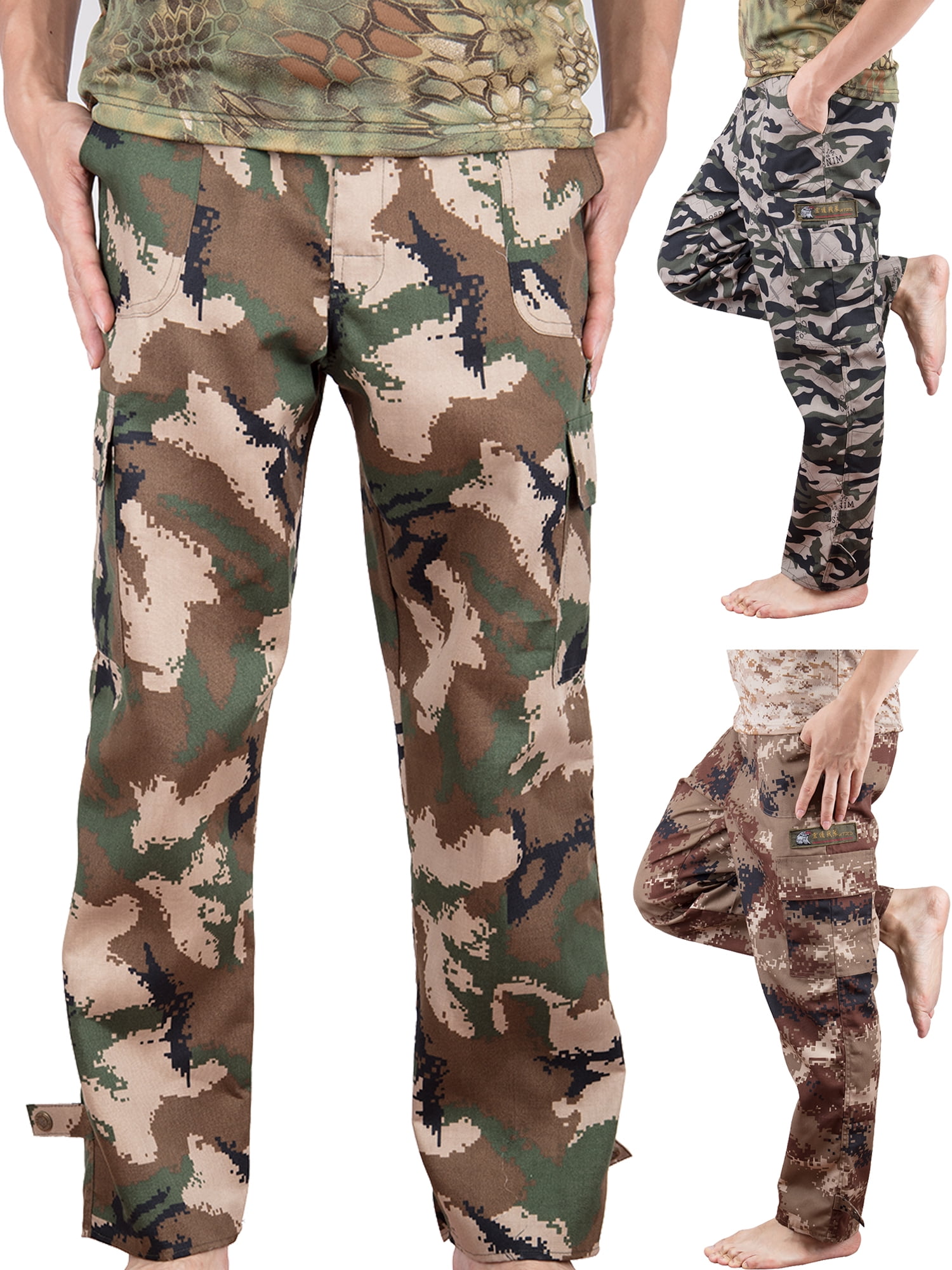 KOLCY Men' Sportwear Camouflage Vintage 