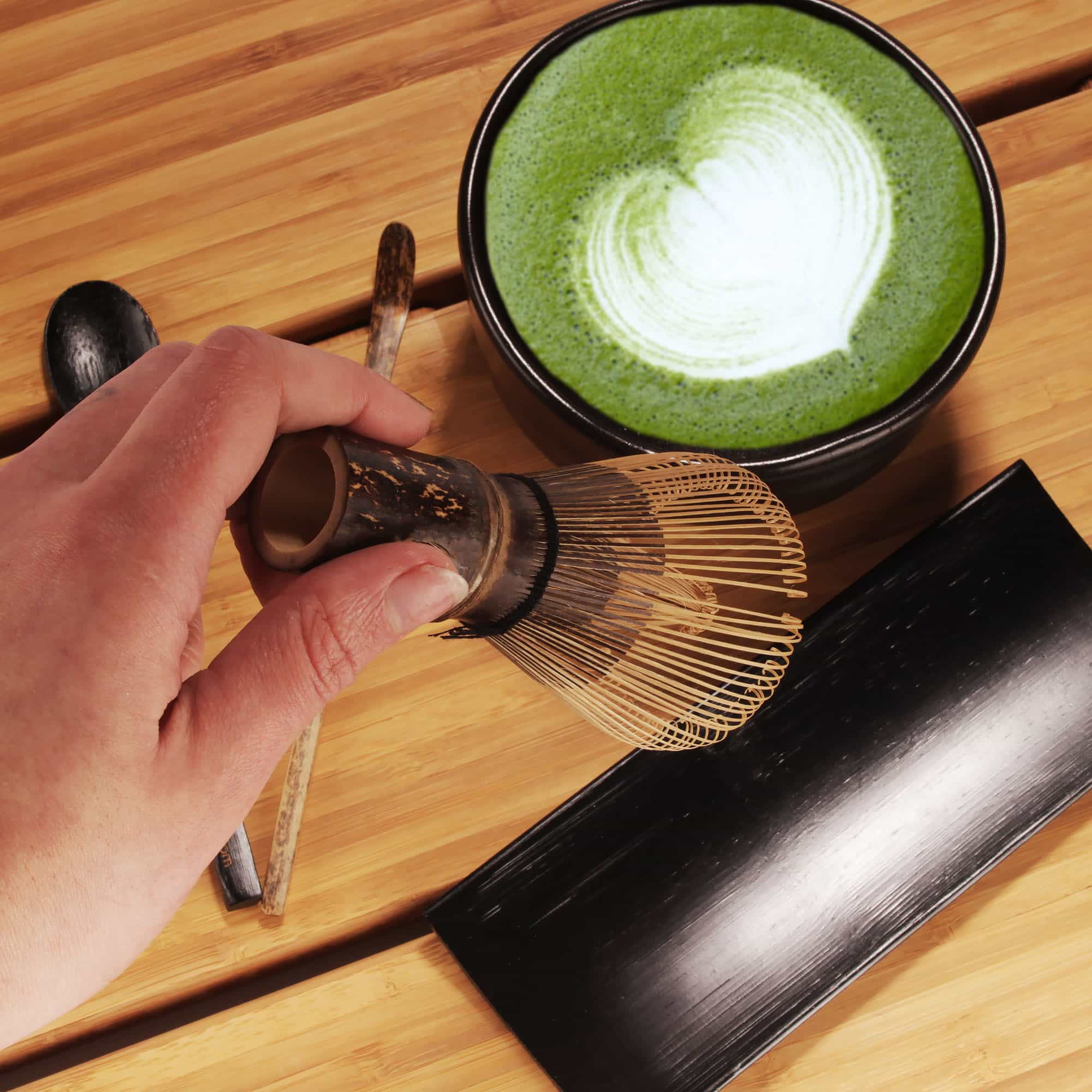 Matcha Whisk, Whisk Holder, and Bamboo Scoop - Wu Mountain Tea