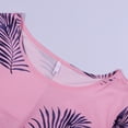thumbnail image 4 of Vestido De Mujer Vestido elegante estampado Cuello redondo Vestidos sueltos Moda para boda (Rosa M) Ygjytge para Mujer Rosa T L, 4 of 9