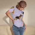thumbnail image 4 of Yiaed German Shepherd Dog Print Women's Waist-Cinching Short-Sleeved Onesie,Elastic Onesiet,Snaps At Bottom,Easy To Put On And Take Off for Wome Bodysuit -X-Large, 4 of 8