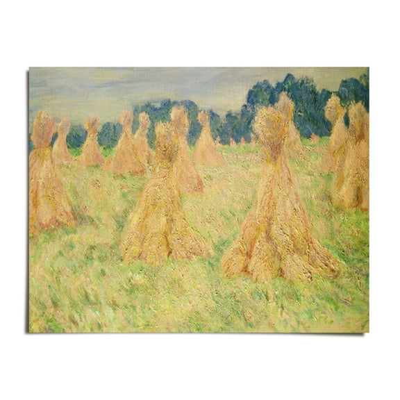 The Small Haystacks, 1887 - Claude Monet - 8x10 - Wall Art Print - UNFRAMED