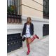 thumbnail image 4 of HH TRAF Mujeres Moda de Verano Color Sólido Tubo Top Polka Dot Traje Femenino Elegante Cremallera Sin Tirantes Tops + Chic Pantalones Cortos de Cintura Elástica, 4 of 5