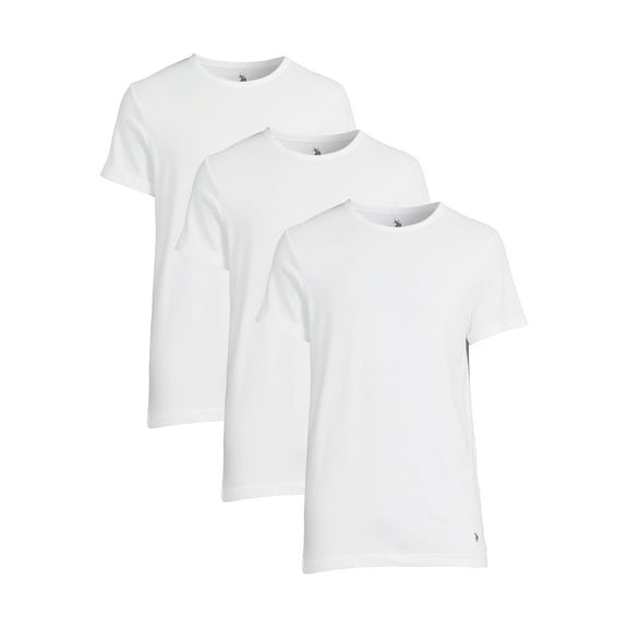 U.S. Polo Assn. Men's White Crewneck Tee with Short Sleeves, Sizes S-3XL