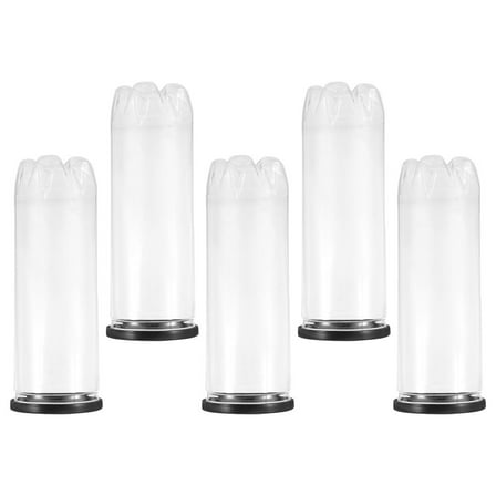 HOOWIFFY Tennis Ball Containers Empty Black PVC 5Pcs