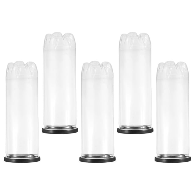 LOLIPPYY 5Pcs Tennis Balls Storage Bottle Clear Container for Balls Black and Transparent Cylinder Design