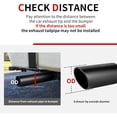 thumbnail image 2 of 4 to 5 inch Exhaust Tip, 4" inlet 5" Outlet 12" Overall Length Stainless Steel Exhaust Tip Black Powder Coated Finish Universal for Vehicles with 4" O.D. Exhaust Tailpipe, Rolled Edge, Bolt on, 2 of 6