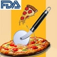 thumbnail image 3 of Cortador de Pizza de Acero Inoxidable - Herramienta para Cortar Pizza Doméstica con Mango de Plástico, Incluye 1 Cuchillo Decorativo para Pizza, 3 of 5