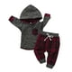 thumbnail image 1 of Set de pantalones Saeaby con capucha a cuadros para bebés de 6 a 12 meses, 1 of 9