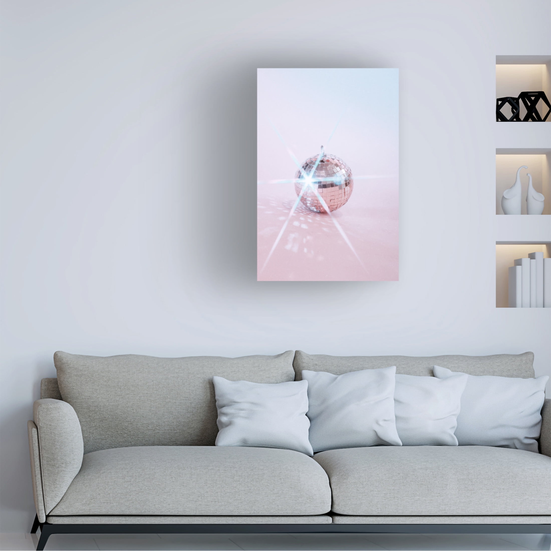Canvas Wall Art - Samantha Hearn 'Tiny Disco Ball' Wall Art for Living Room, Bedroom, or Office D?cor by Trademark Fine Art - 30 x 47 Inches