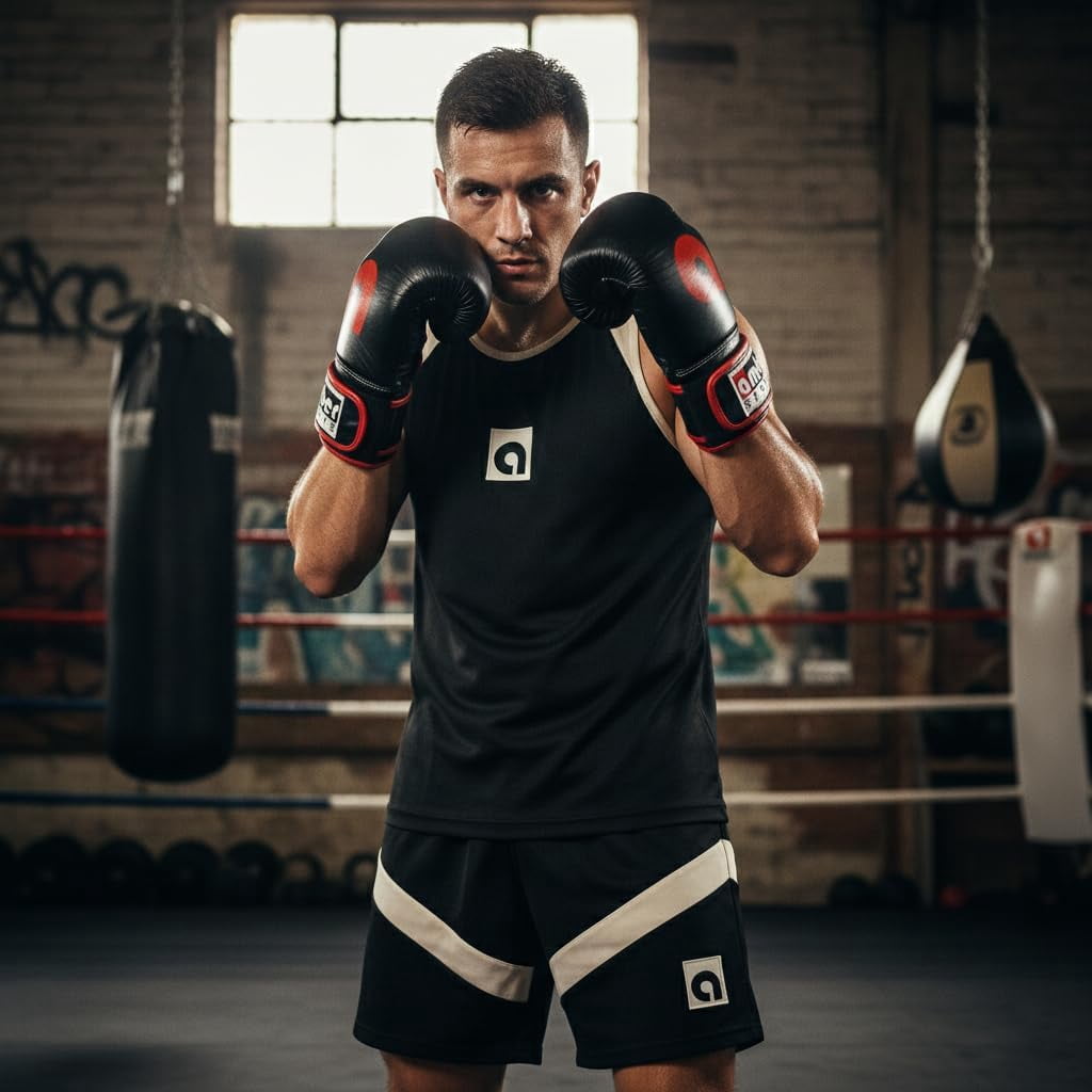 Professional Hook and Loop Leather Training Boxing Gloves, Durable Top-Grain Leather, Multi-Layered Foam, Pre-Curved Design, Ideal for Boxing, Kickboxing, Muay Thai, Sparring, 16oz
