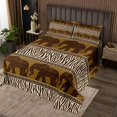 thumbnail image 2 of Erosebridal Elephant Animal Coverlet Set Twin, Zebra Print Bed Set, Tribal Rustic Bedding Set, Microfiber Bedroom Decorative, 2pcs, 2 of 6