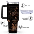 thumbnail image 2 of Dragon Fantasy Fourth Wing Stainless Steel Insulated Mug with Lid and Handle, 40oz, 2 of 4