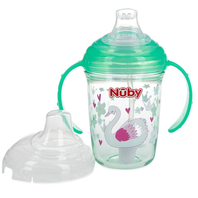 Nuby No Spill 2-Handle 360 Wonder Cup, Red Rocket –