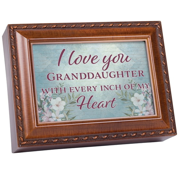 I Love You Granddaughter Wood Grain 9 X 7 Mdf Wood Musical Box Plays Tune Mb Wg Light