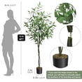 thumbnail image 2 of Ataucjin 4/5/6FT 1PCS Artificial Ficus Tree Artificial Eucalyptus Tree Plant Modern Tall Faux Plants In Pot Fake Silk Tree Indoor For Home Office Decor, 2 of 5