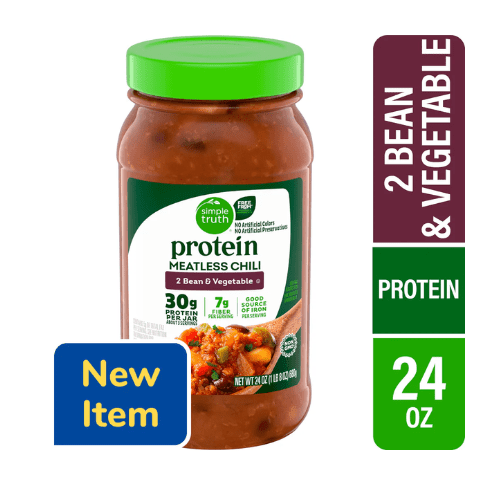 2 pk Simple Truth Protein 2 Bean and Vegetable Meatless Chili