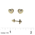 thumbnail image 2 of 18k Solid Yellow Gold Pearl Heart covered screwback earrings, 2 of 3