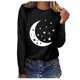 thumbnail image 1 of Blusa de manga larga con cuello redondo suelta informal estampada para mujer Fridja  hj1432, 1 of 5