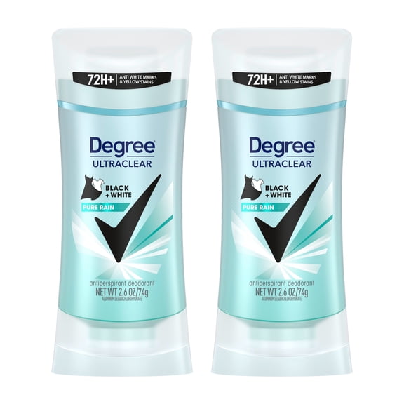 Degree 3in1 Total Protection Antiperspirant Deodorant for Women Anti Sweat, Odor and Stains Refreshing Rain 72-Hour Sweat and Odor Protection, 2.6 oz Twin Pack