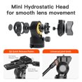 thumbnail image 4 of Light H Pro Professional Camera Tripod With Hydraulic Head Detachable To Monopod For Sony Canon Nikon DSLR Camera Light Pro H Tripod, 4 of 6