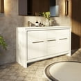 thumbnail image 2 of Lafarre 60 in W x 20 in D White Double Bath Vanity and White Quartz Top, 2 of 9