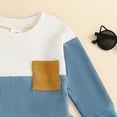 thumbnail image 5 of Xudanell Baby Outfits Boy Fall 6 12 18 24 Months Boy Clothes Contrast Color Trendy Sweatshirt Trousers Suit, 5 of 7