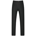 thumbnail image 2 of INSPIRE CHIC Pantalon Habillé pour Homme Grande Taille, devant Plissé, Pantalon Habillé de Bureau Formel 46 Noir, 2 of 3