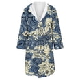 thumbnail image 4 of Women's Fleece Plush Robe Long Warm Plush Bathrobe Loungewear Jacket Printed Comfort Robe, 4 of 5