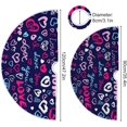 thumbnail image 3 of Coolnut Valentine's Day Love Christmas Tree Skirt Home Decoration Large Round Christmas Tree Skirt for Holiday Party Home Christmas Day Ornaments,35.4", 3 of 6