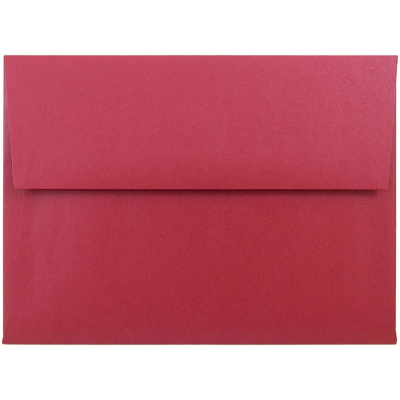 JAM Paper A6 Envelopes, 4 3/4 x 6 1/2, Red Metallic, 250/Pack