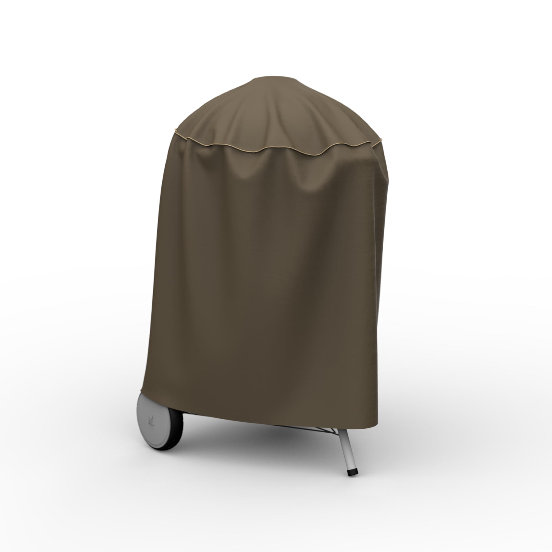 Budge 22"Dia BlackTan Patio Rd Smoker Grill Cover, NeverWet Hillside